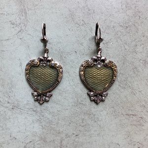 Rhinestone Heart Earrings